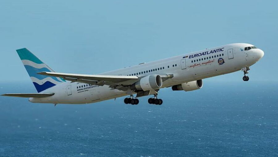 Avião da companhia aérea EuroAtlantic